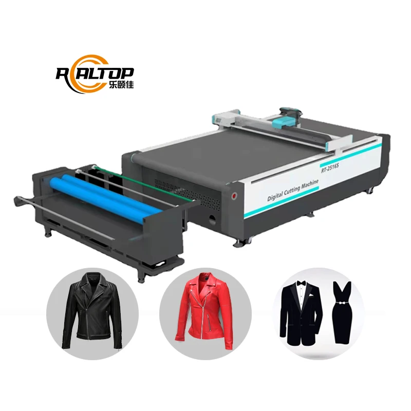 Ha2458d8ddd9246b6bd173f6b5b815c959.webp Realtop CNC Fabric Cutting Machine 2026, Vibration Knife, Auto Industrial - Image 1