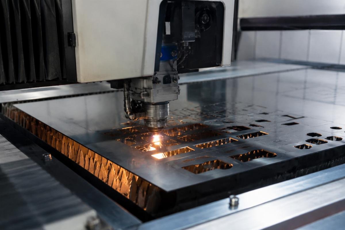 CNC cutting machine producing custom shapes Custom packaging production with CNC