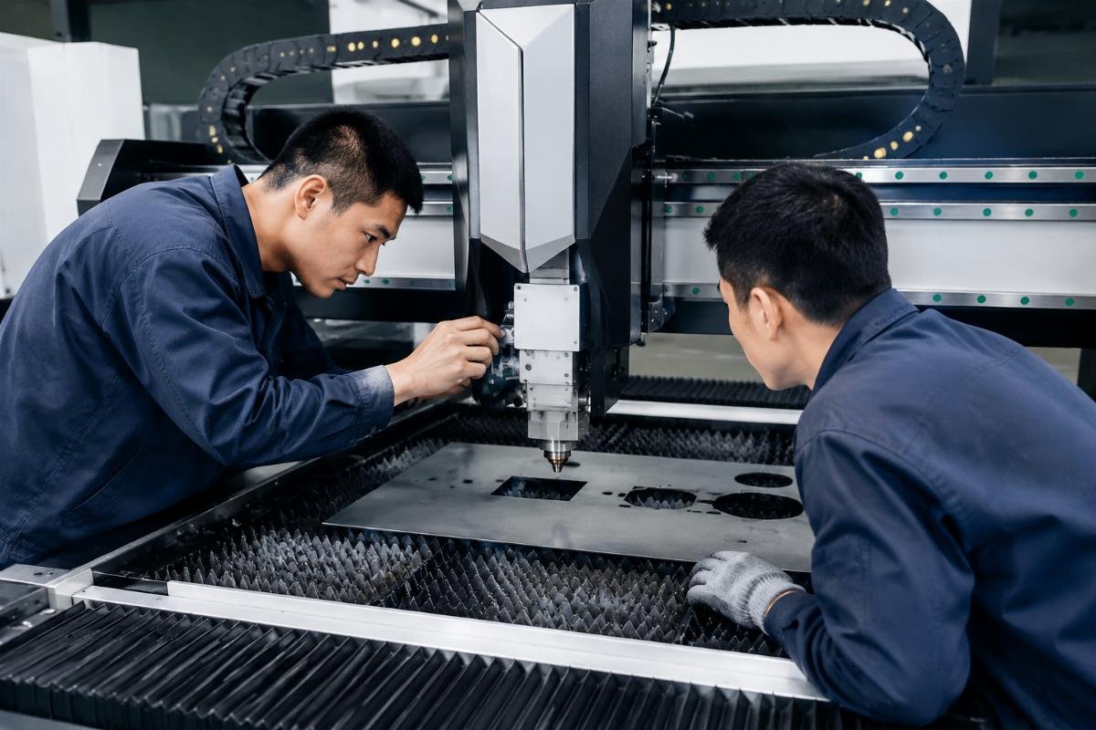 CNC knife cutter installation process CNC machine installation and training