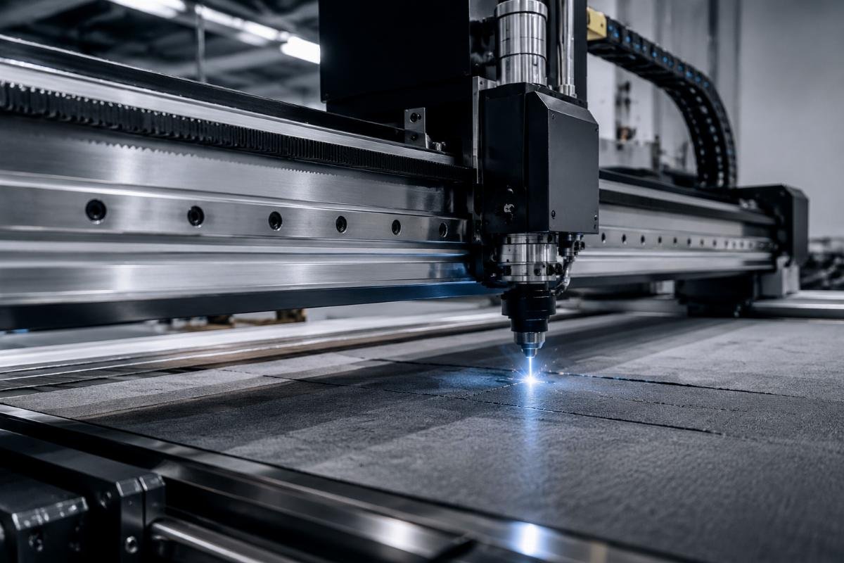 Guide rail material comparison for fabric cutting machines