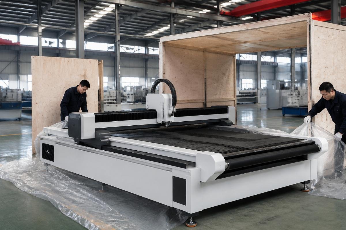CNC fabric cutting machine delivery inspection