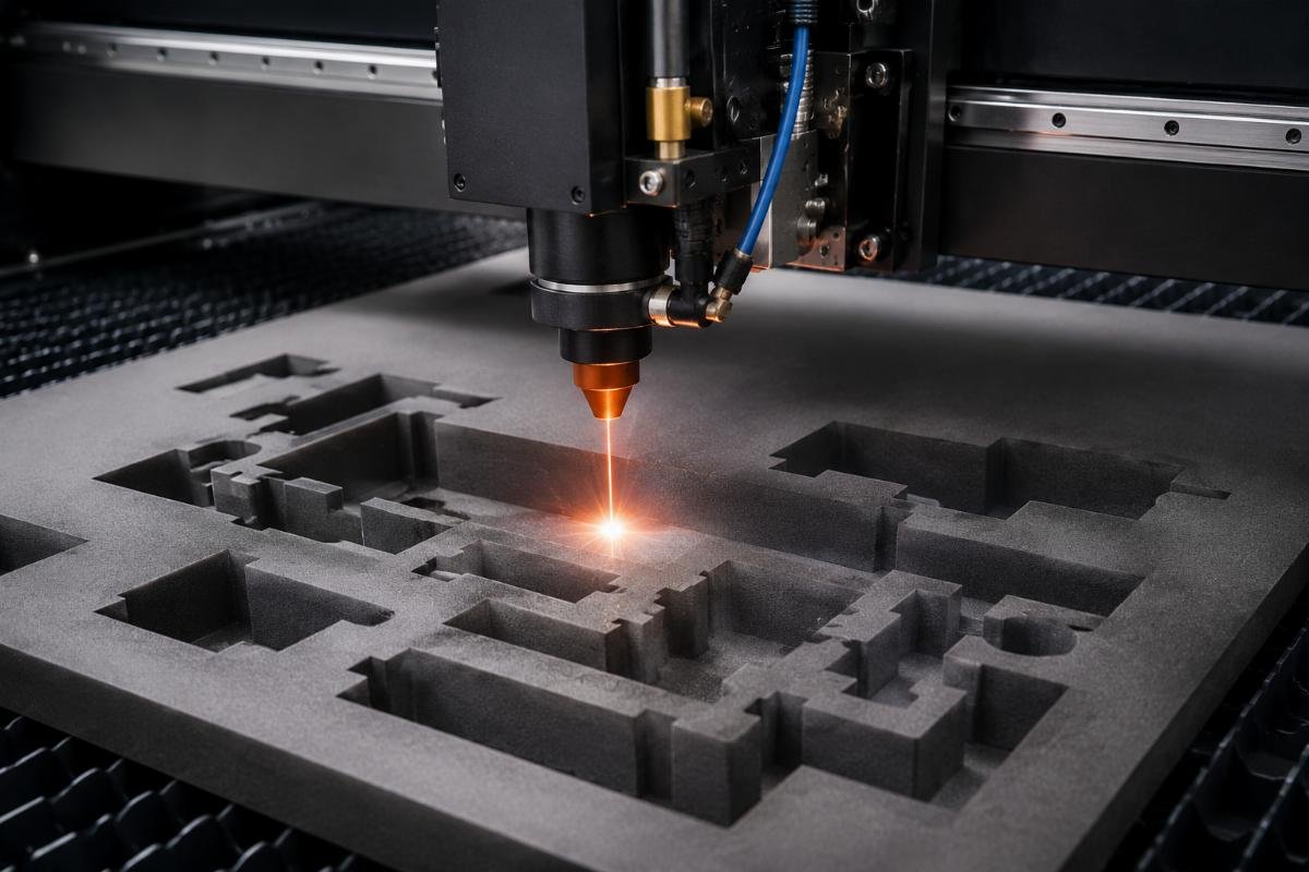 Precision cut packaging materials Custom packaging inserts cut by CNC