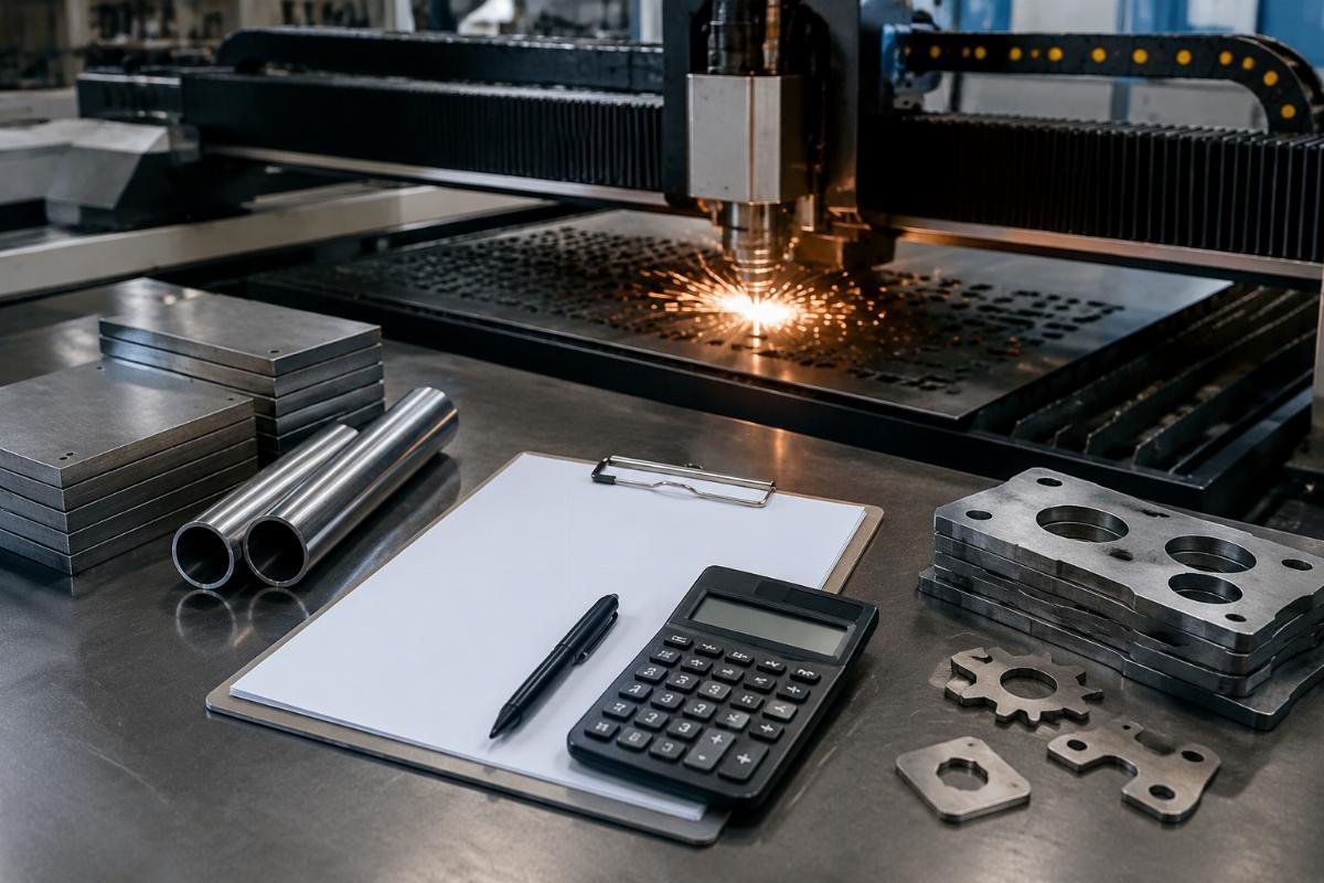 Simple payback calculation worksheet on factory production desk