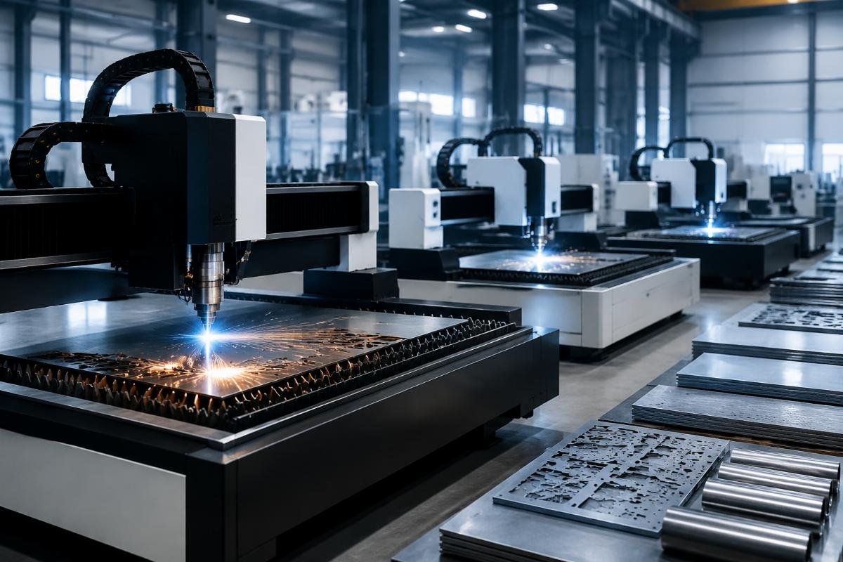 Range of CNC cutting machine models for different production scales and material types