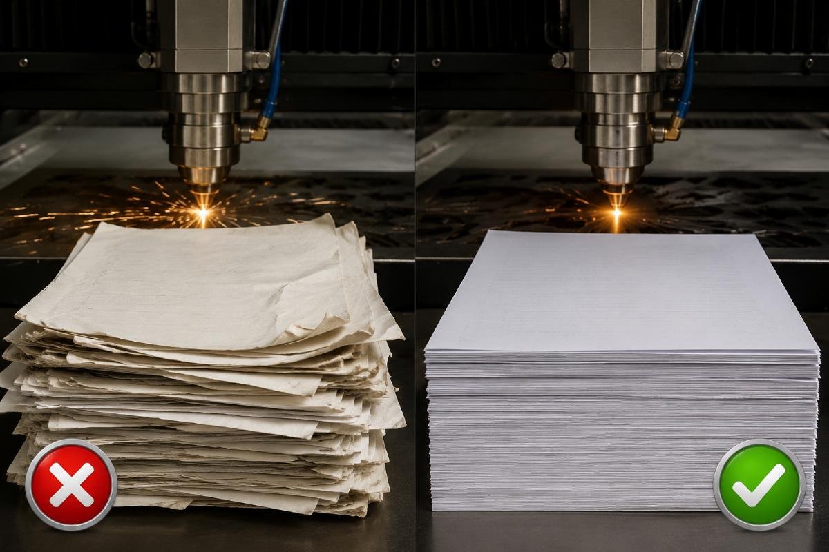 A side-by-side comparison of a rejected and approved CNC subsidy application file