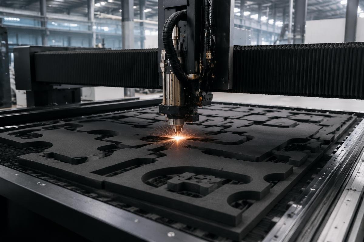 custom CNC machine for foam padding cutting Custom CNC cutting machine with 1600*2500mm working area for protective gear production