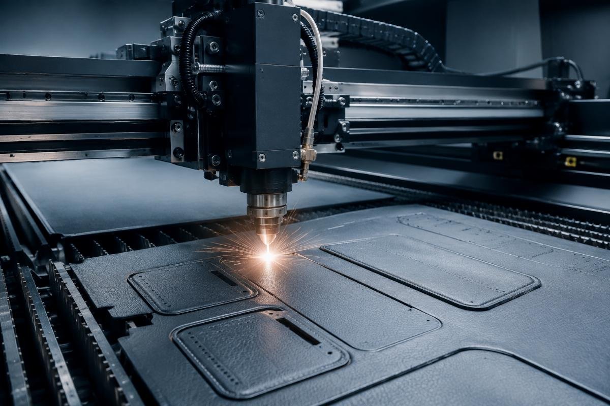 Die-free CNC cutting process for luggage sample production