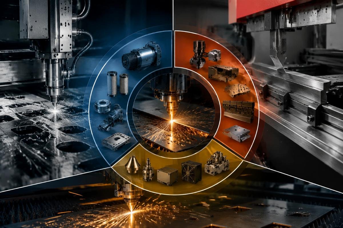 Hidden cost components for CNC cutter, click press and laser cutting Hidden cost breakdown chart for industrial cutting equipment